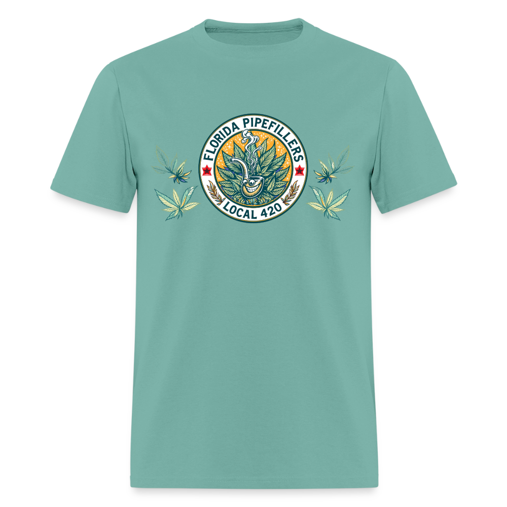 FLORIDA PIPEFILLERS LOCAL 420 Men's T-Shirt - aquatic