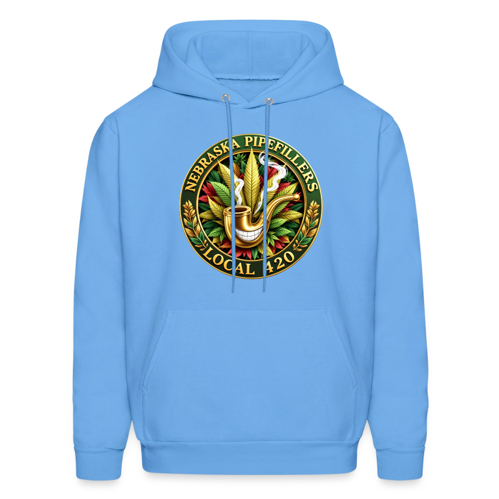 NEBRASKA PIPEFILLERS LOCAL 420 F/B DESIGNS Men's Hoodie - carolina blue