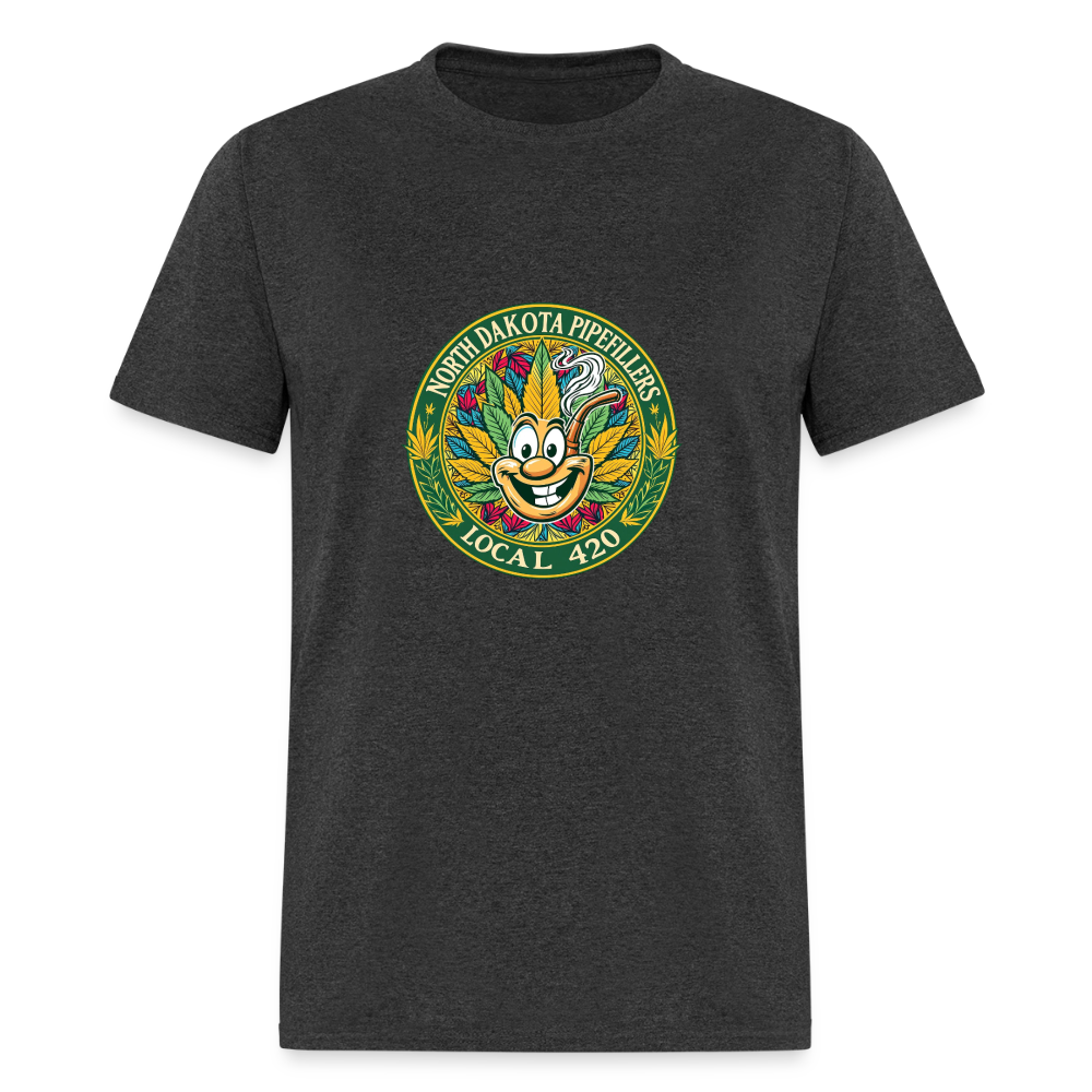 NORTH DAKOTA PIPEFILLERS LOCAL 420 Men's T-Shirt - heather black