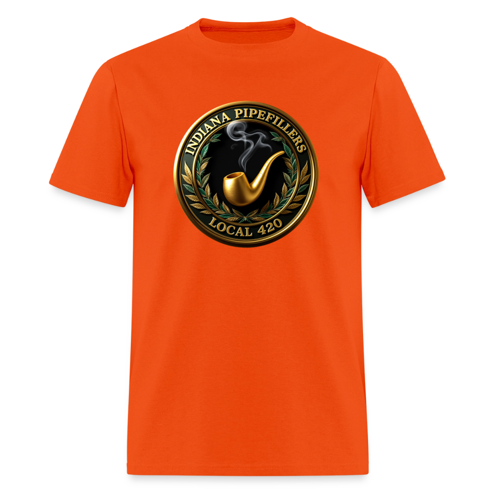 INDIANA PIPEFILLERS LOCAL 420 F/B DESIGN Men's T-Shirt - orange