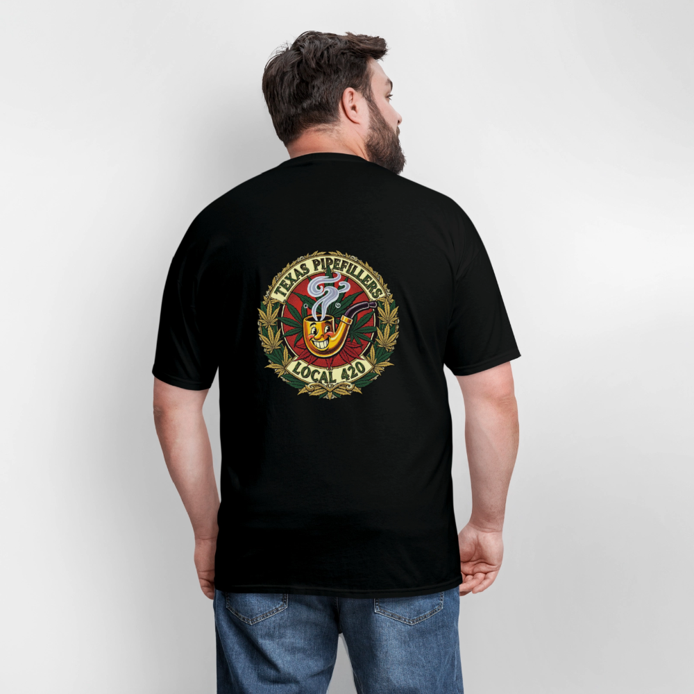 TEXAS PIPEFILLERS LOCAL 420 F.B DESIGN Men's T-Shirt - black