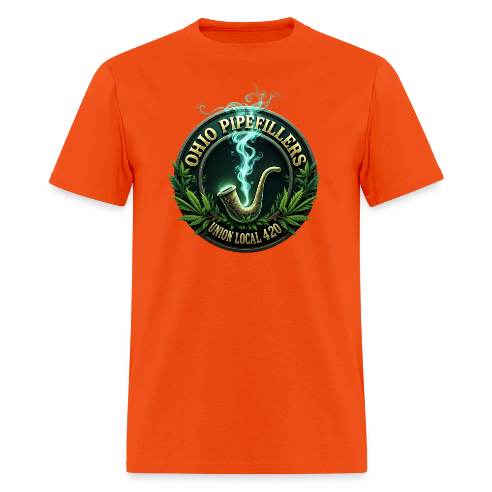 OHIO PIPEFILLERS UNION LOCAL 420 F/B DESIGNS Men's T-Shirt - orange