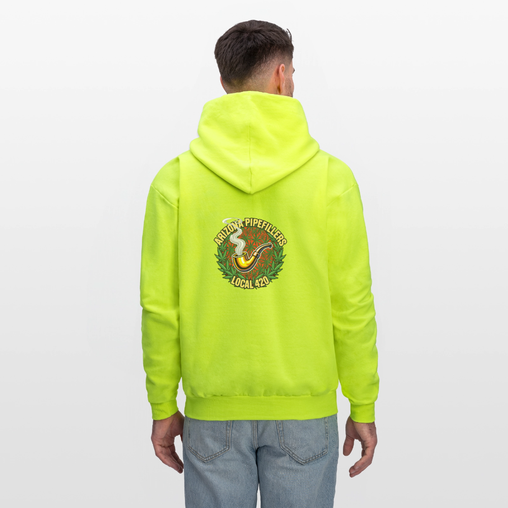 ARIZONA PIPEFILLERS LOCAL 420 F/B DESIGN Men's Hoodie - safety green