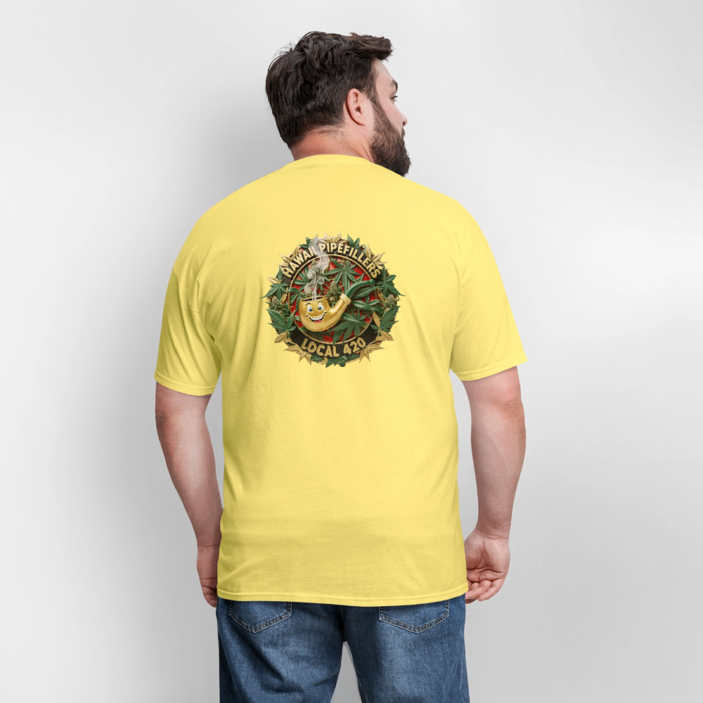HAWAII PIPEFILLERS LOCAL 420 F/B DESIGN Men's T-Shirt - cornsilk
