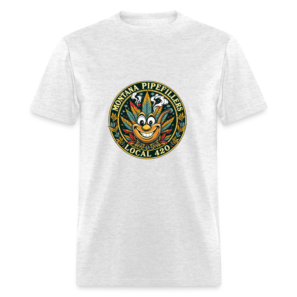 MONTANA PIPEFILLERS LOCAL 420 F/B DESIGN Men's T-Shirt - light heather gray