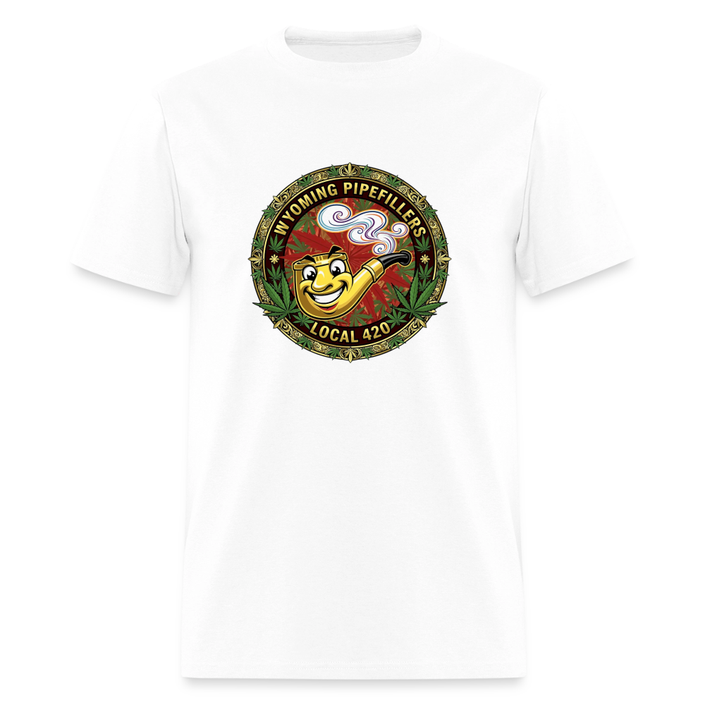WYOMING PIPEFILLERS LOCAL 420 Men's T-Shirt - white