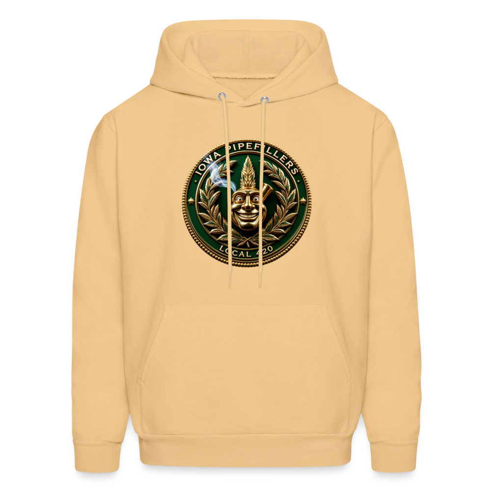 IOWA PIPEFILLERS LOCAL 420 F/B DESIGN Men's Hoodie - light gold 