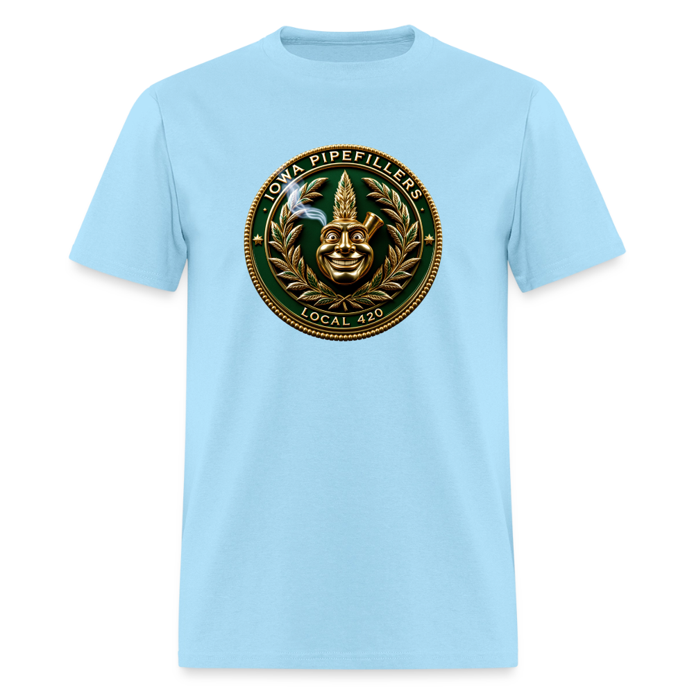 IOWA PIPEFILLERS LOCAL 420 F/B DESIGN Men's T-Shirt - powder blue