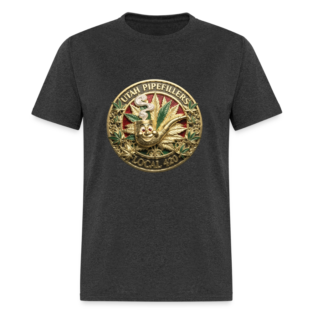 UTAH PIPEFILLERS LOCAL 420 Men's T-Shirt - heather black