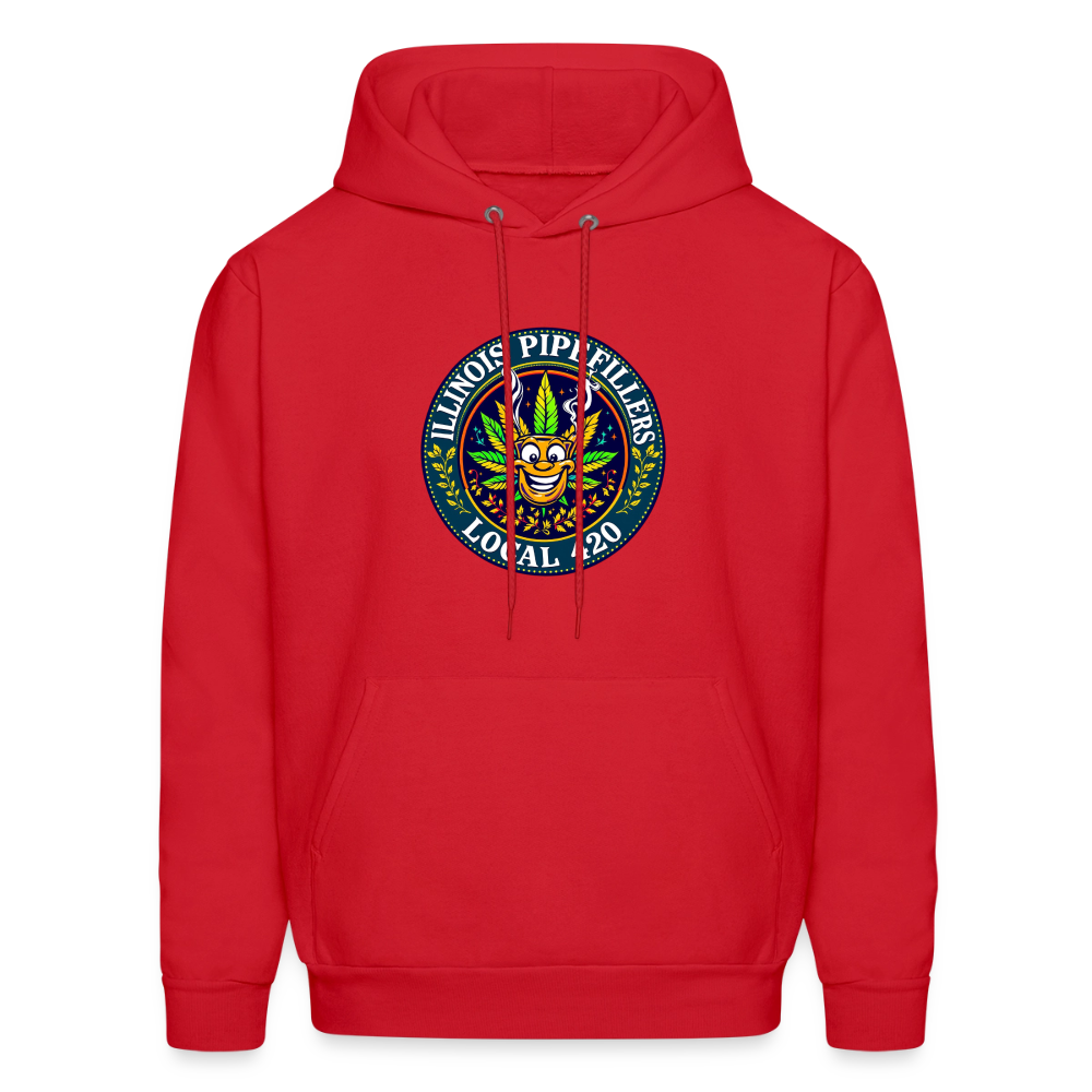 ILLINOIS PIPEFILLERS LOCAL 420 F/B DESIGN Men's Hoodie - red
