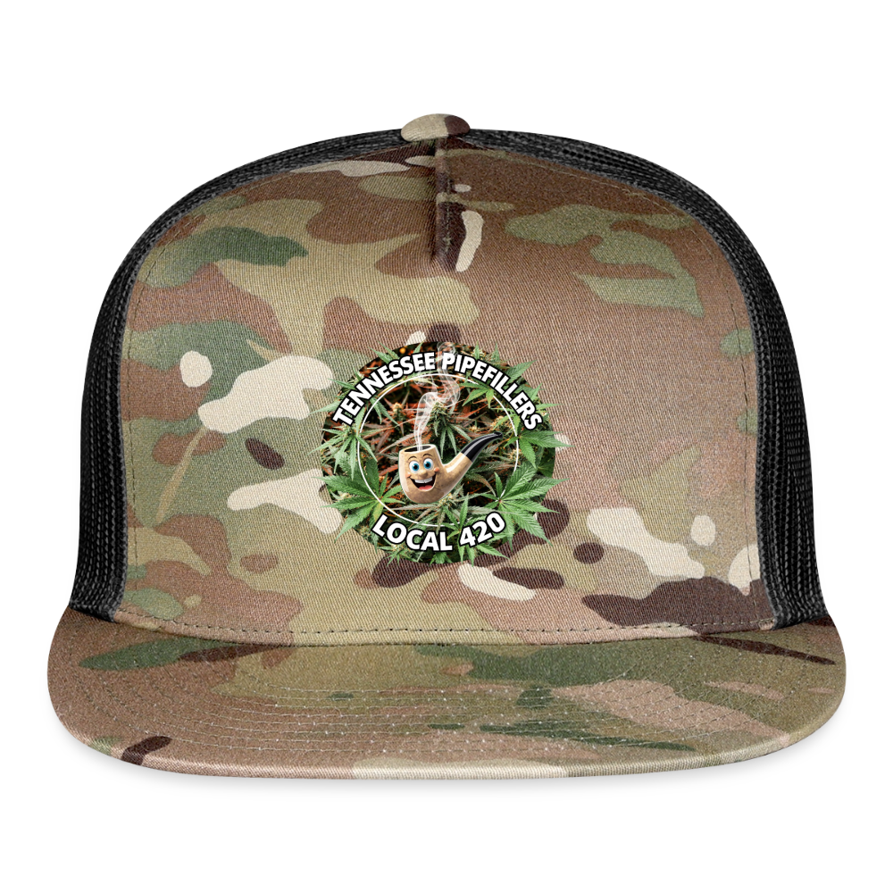 TENNESSEE PIPEFILLERS LOCAL 420 Trucker Hat CAMO Trucker Hat - MultiCam\black