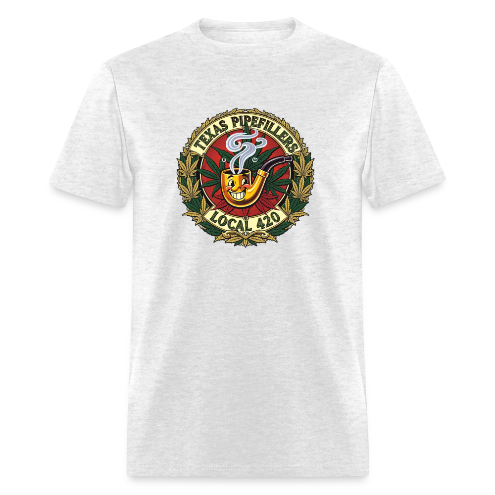 TEXAS PIPEFILLERS LOCAL 420 F.B DESIGN Men's T-Shirt - light heather gray