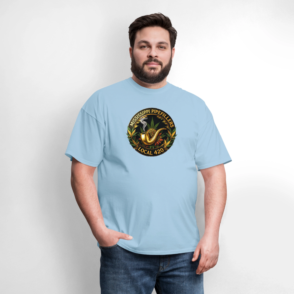MISSISSIPPI PIPEFILLERS LOCAL 420 Men's T-Shirt - powder blue