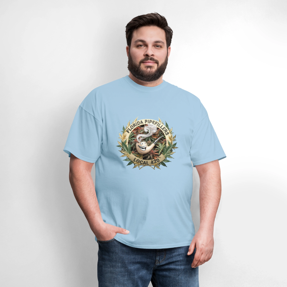 FLORIDA PIPEFILLERS LOCAL 420 F/B DESIGN Men's T-Shirt - powder blue