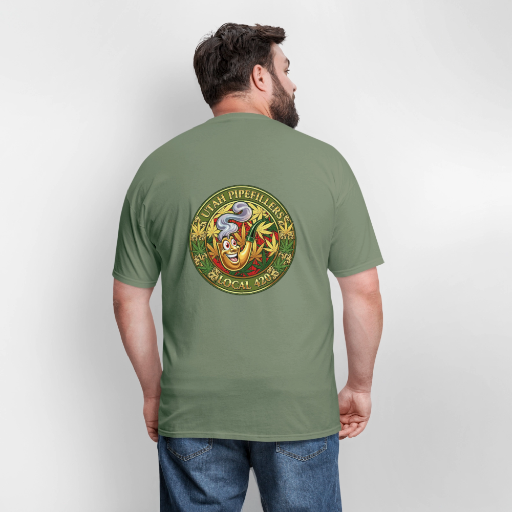 UTAH PIPEFILLERS LOCAL 420 F/B DESIGN Men's T-Shirt - military green