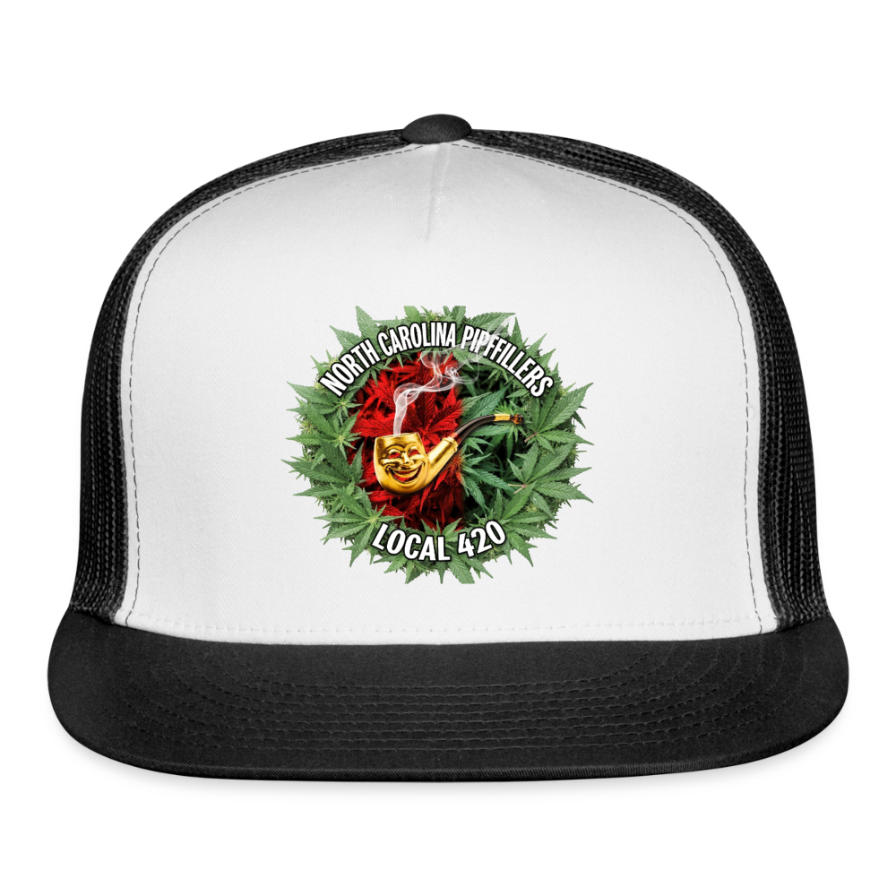 NORTH CAROLINA PIPEFILLERS LOCAL 420 Trucker Hat - white/black