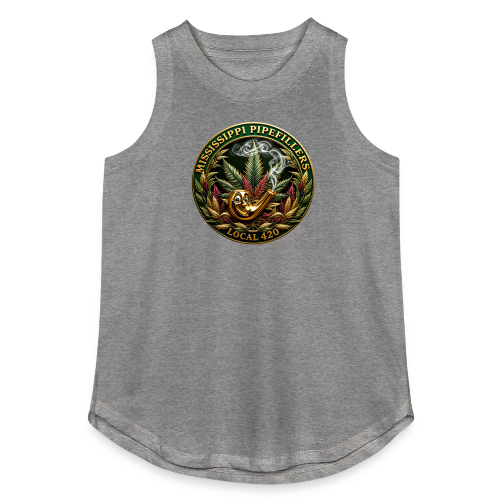 MISSISSIPPI PIPEFILLERS LOCAL 420 Women's Relaxed Tank Top - granite heather 
