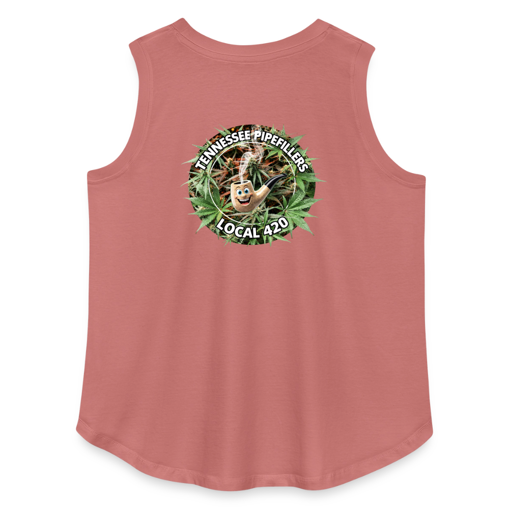 TENNESSEE PIPEFILLERS LOCAL 420 F/B DESIGN Women's Curvy Relaxed Tank Top - mauve
