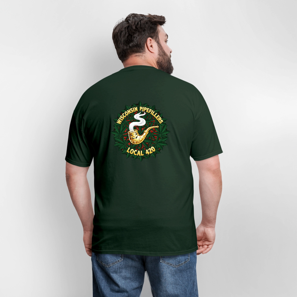 WISCONSIN PIPEFILLERS LOCAL 420 Men's T-Shirt - forest green