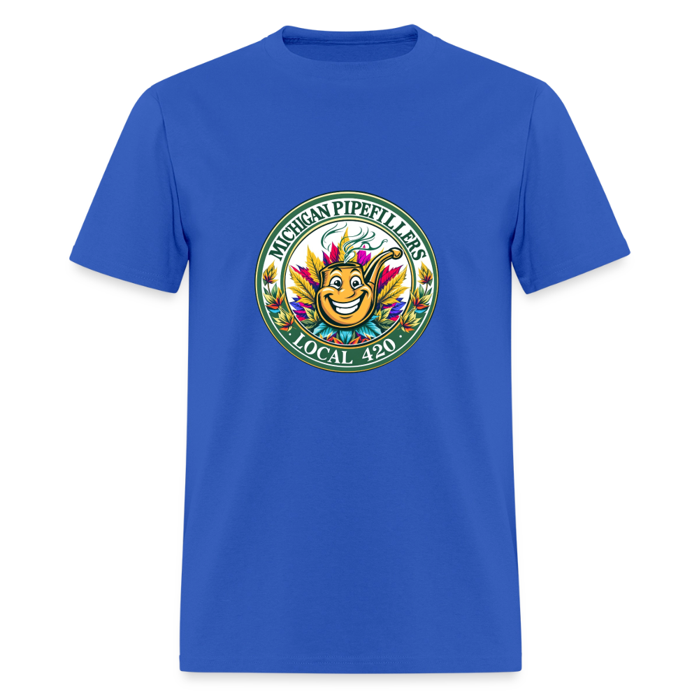MICHIGAN PIPEFILLERS LOCAL 420 Men's T-Shirt - royal blue