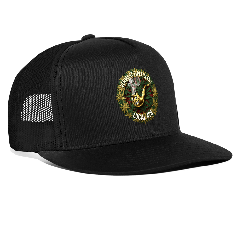 VERMONT PIPEFILLERS LOCAL 420 Trucker Hat - black/black