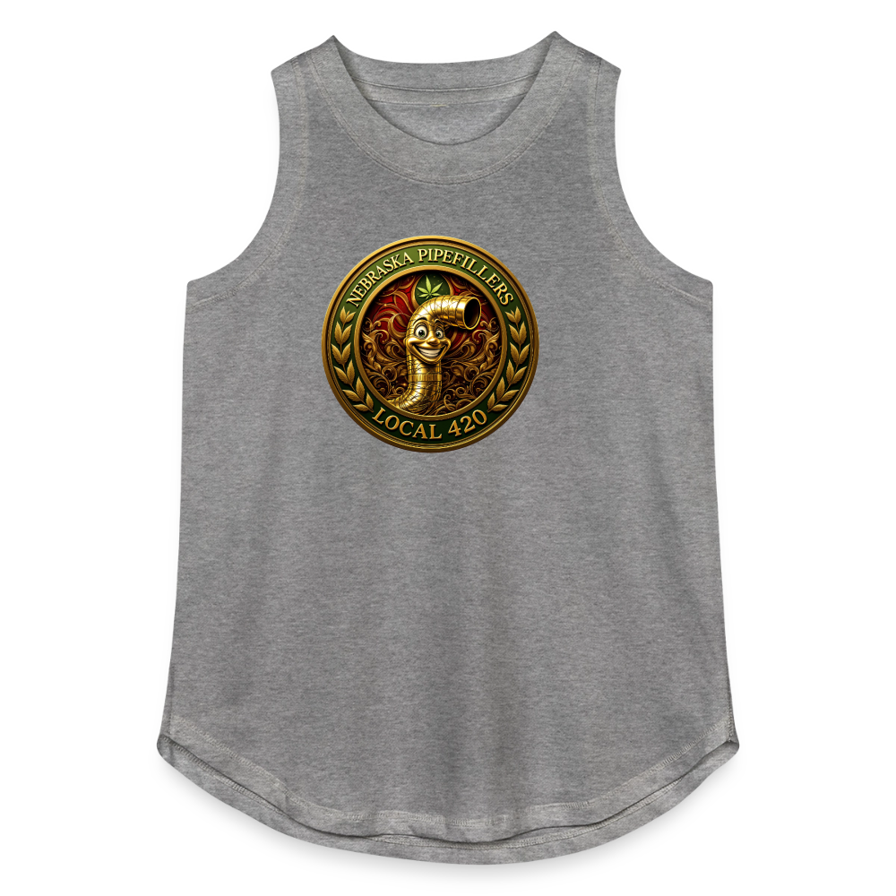 NEBRASKA PIPEFILLERS LOCAL 420 Women's Relaxed Tank Top - granite heather 