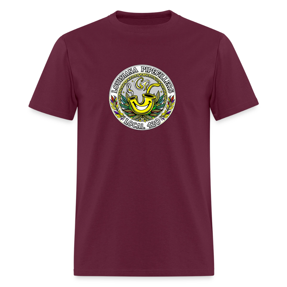 LOUISIANA PIPEFILLERS LOCAL 420 Men's T-Shirt - burgundy