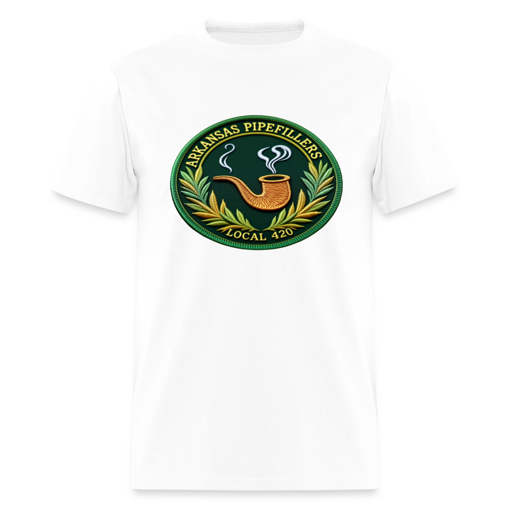 ARKANSAS PIPEFILLERS LOCAL 420 Men's T-Shirt - white