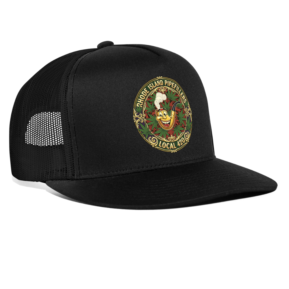 TEXAS PIPEFILLERS LOCAL 420 Trucker Hat - black/black
