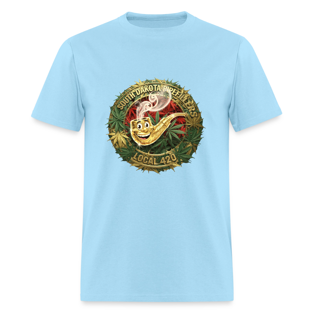 SOUTH DAKOTA PIPEFILLERS LOCAL 420  F/B DESIGN Men's T-Shirt - powder blue