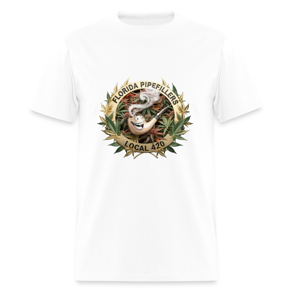 FLORIDA PIPEFILLERS LOCAL 420 F/B DESIGN Men's T-Shirt - white