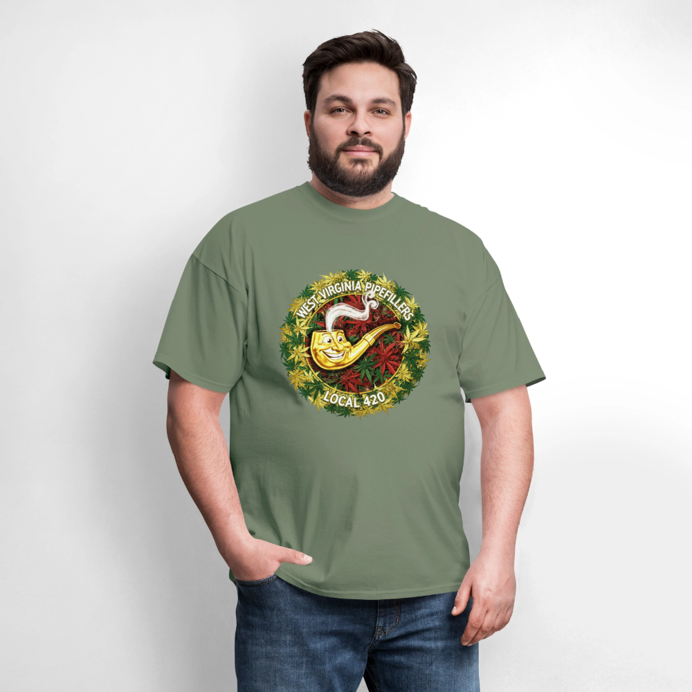 WEST VIRGINIA PIPIEFILLERS LOCAL 420 Men's T-Shirt - military green