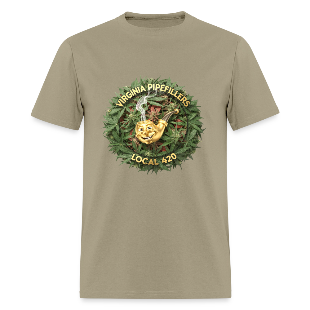 VIRGINIA PIPEFILLERS LOCAL 420 F/B DESIGN Men's T-Shirt - khaki