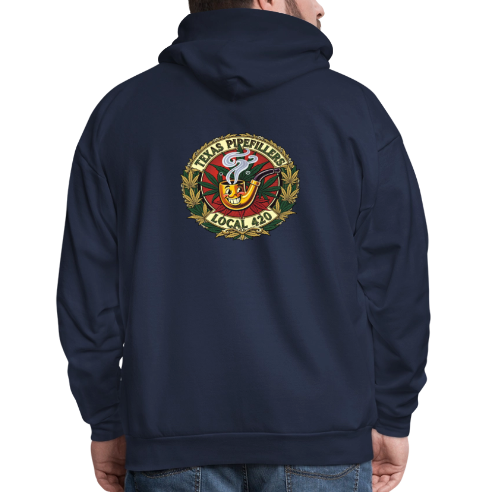 TEXAS PIPEFILLERS LOCAL 420 F.B DESIGN Men's Hoodie - navy