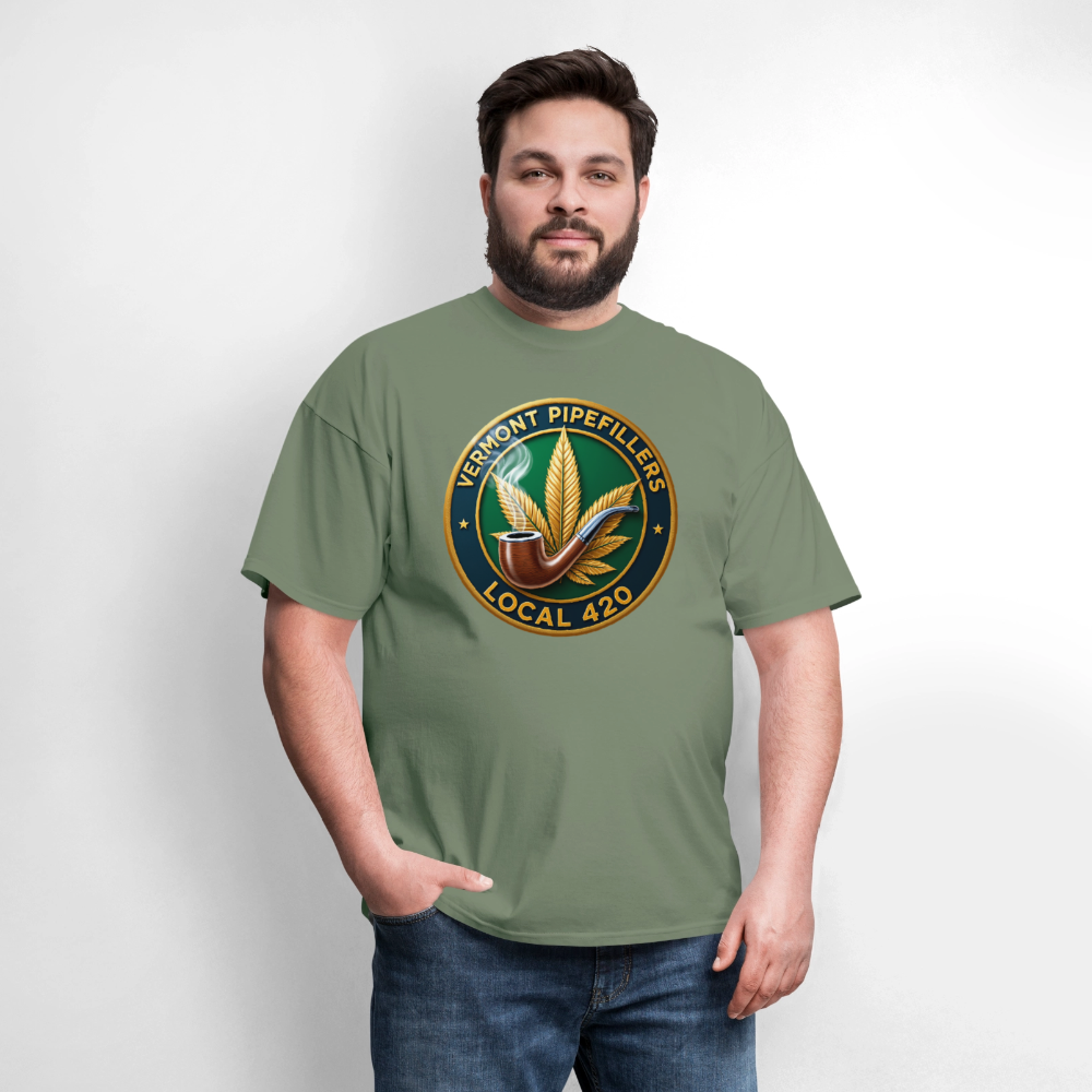 VERMONT PIPEFILLERS LOCAL 420 Men's T-Shirt - military green
