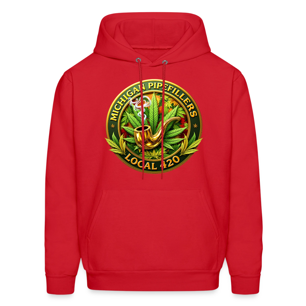 MICHIGAN PIPEFILLERS LOCAL 420 F/B DESIGN Men's Hoodie - red