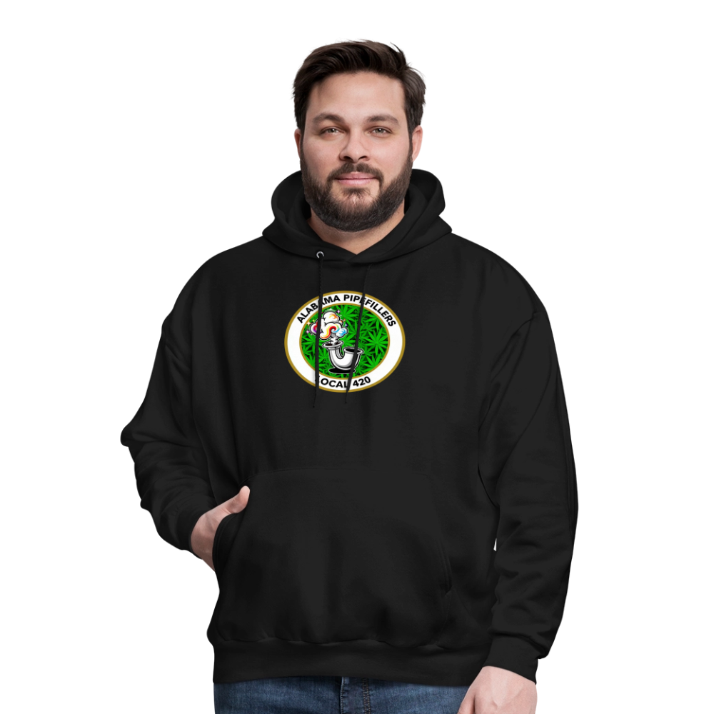 ALABAMA PIPEFILLERS LOCAL 420 F/B EM-BLEMS Men's Hoodie - black