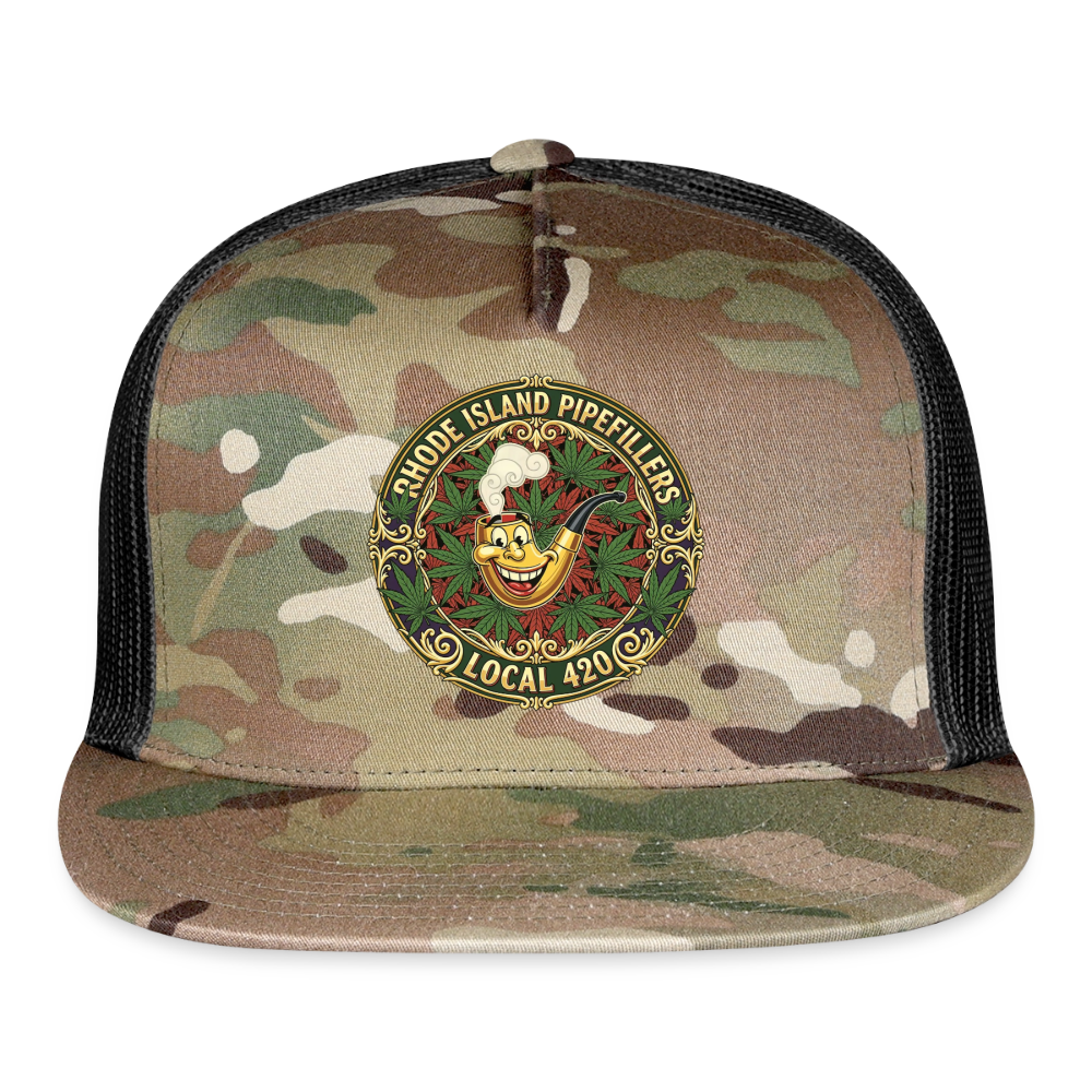 TEXAS PIPEFILLERS LOCAL 420 CAMO Trucker Hat - MultiCam\black