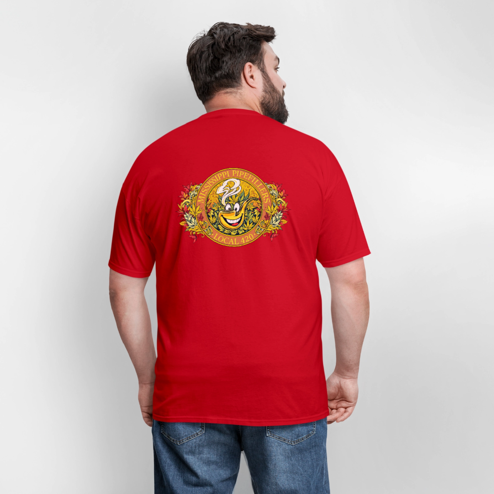 MISSISSIPPI PIPEFILLERS LOCAL 420 F/B DESIGNS Men's T-Shirt - red