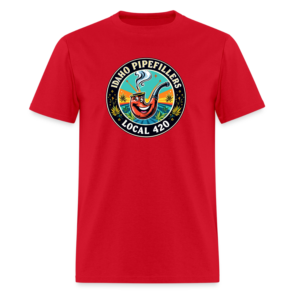 IDAHO PIPEFILLERS LOCAL 420 F/B DESIGN Men's T-Shirt - red