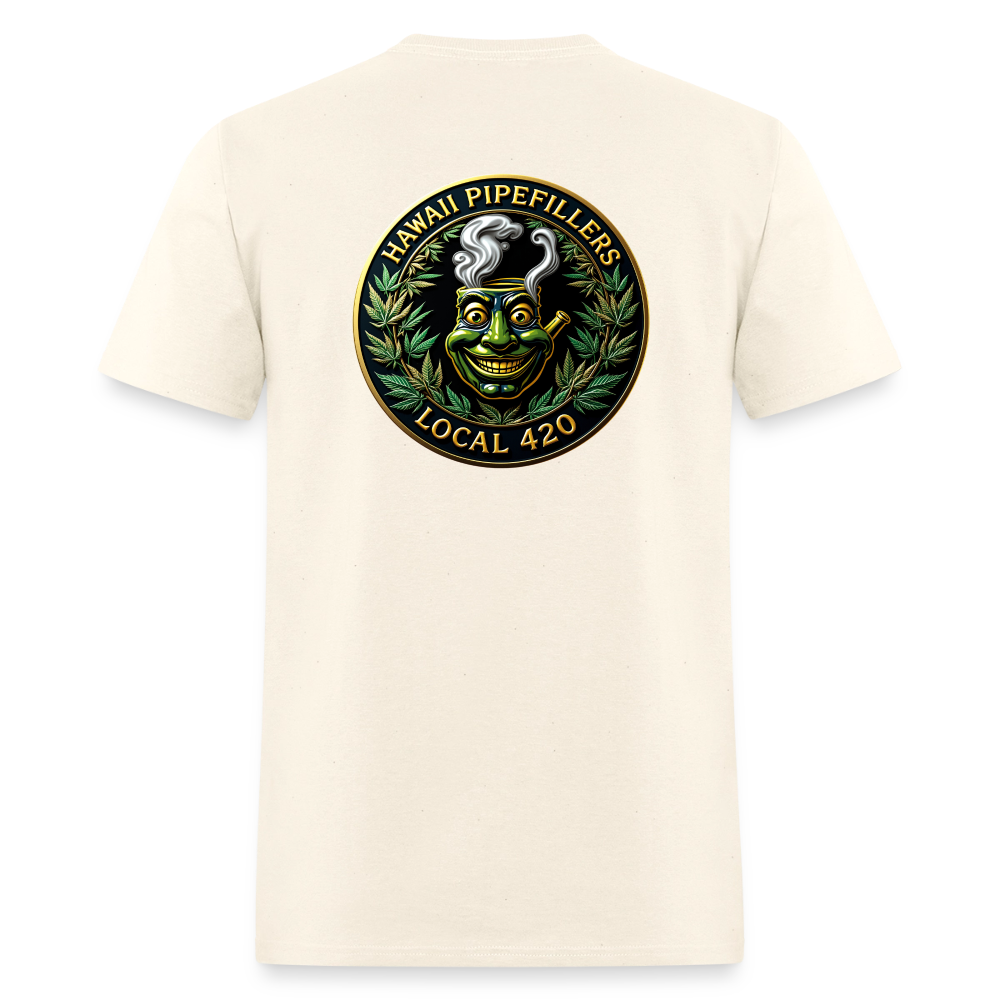 HAWAII PIPEFILLERS LOCAL 420 F/B DESIGN  Men's T-Shirt - sweet cream heather