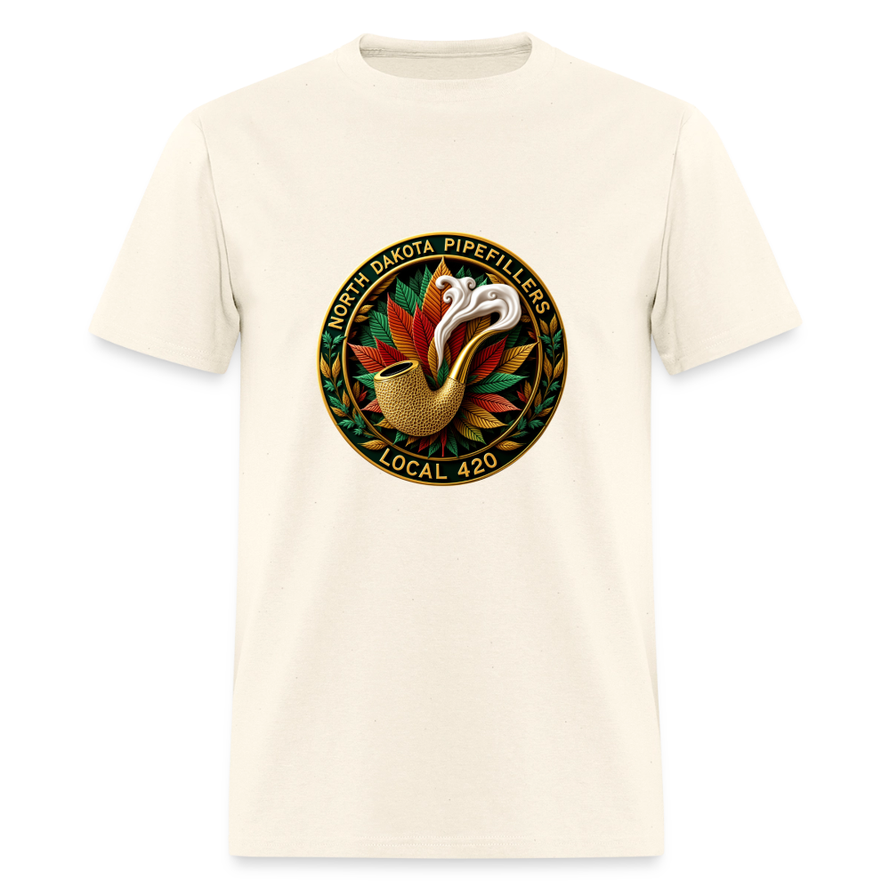NORTH DAKOTA PIPEFILLERS LOCAL 420 F/B DESIGNS Men's T-Shirt - sweet cream heather