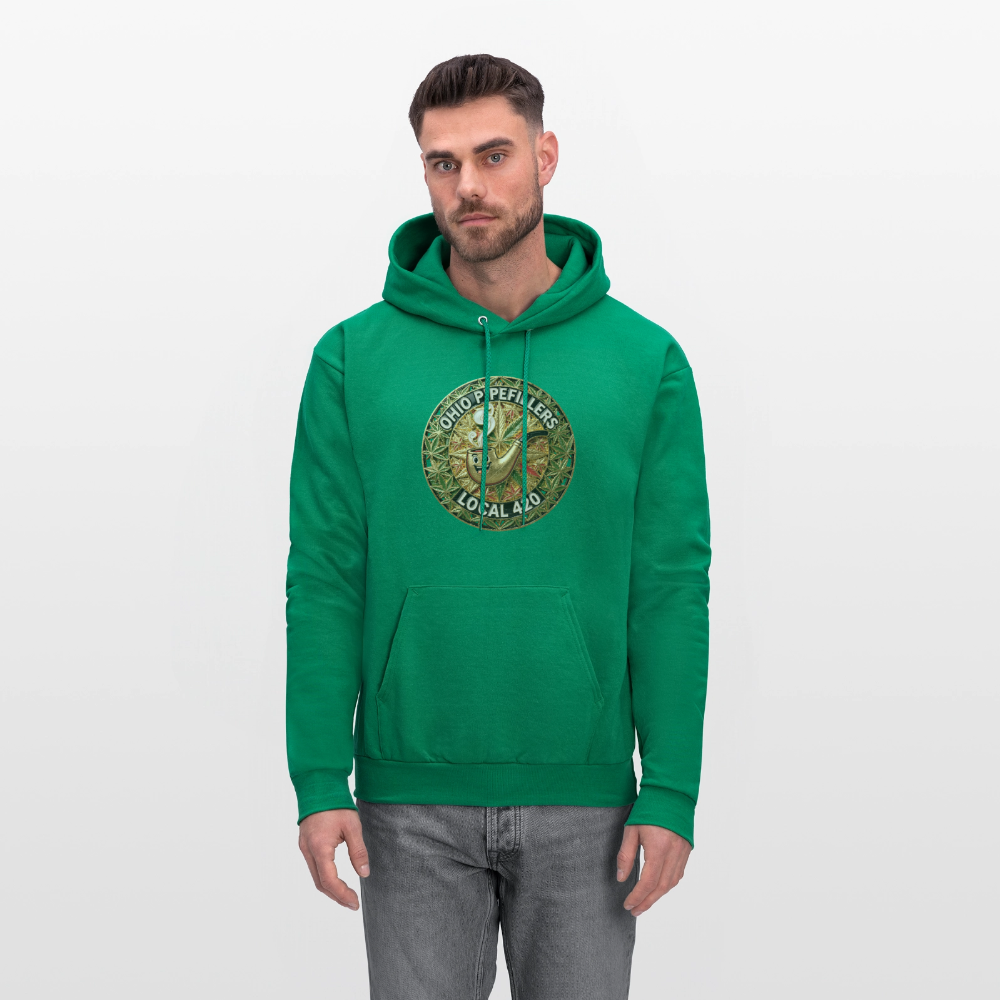 OHIO PIPEFILLERS LOCAL 420  Men's Hoodie - kelly green