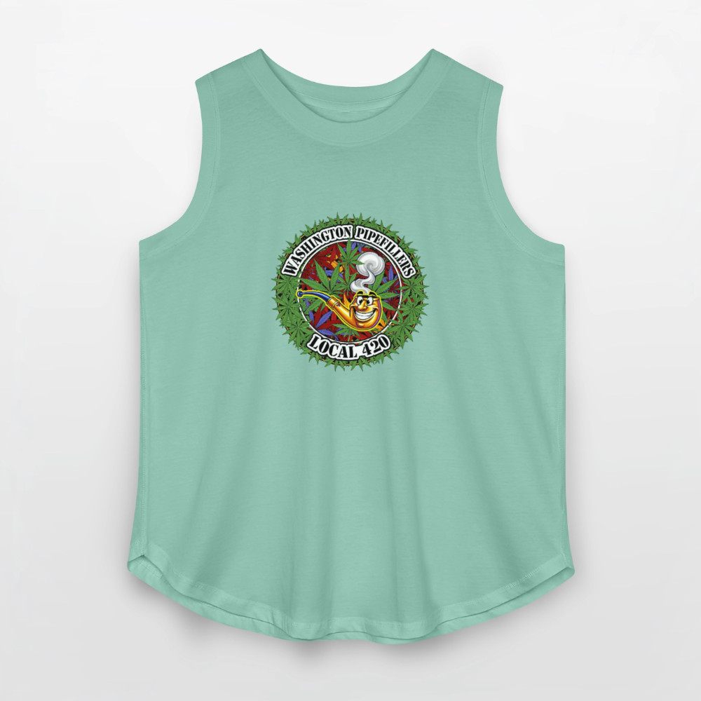 WASHINGTON PIPEFILLERS LOCAL 420 F/B DESIGN Women's Curvy Relaxed Tank Top - saltwater