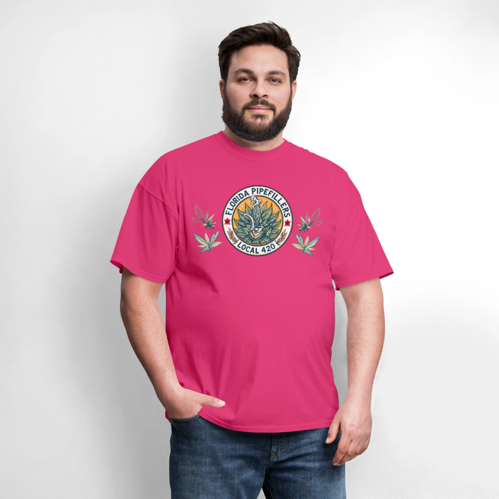 FLORIDA PIPEFILLERS LOCAL 420 F/B DESIGN Men's T-Shirt - fuchsia