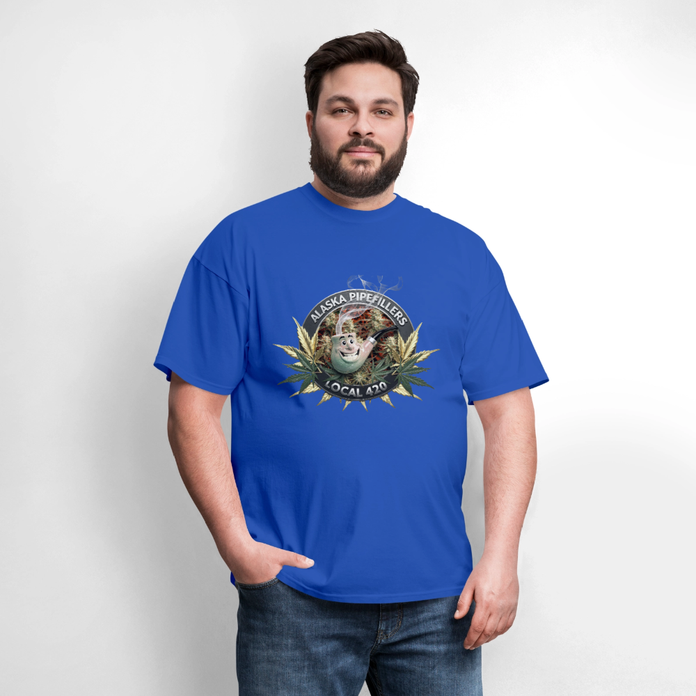ALASKA PIPEFILLERS LOCAL 420 F/B DESIGN Men's T-Shirt - royal blue