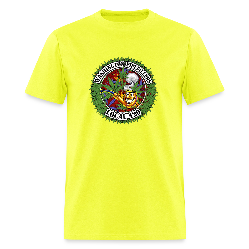 WASHINGTON PIPEFILLERS LOCAL 420 F/B DESIGN Men's T-Shirt - safety green