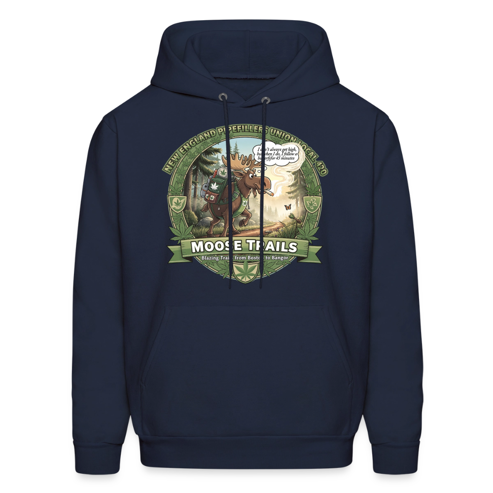 NEW ENGLAND PIPEFILLERS UNION LOCAL 420 F/B EMBLEMS I DON'T ALWAYS Men's Hoodie - navy