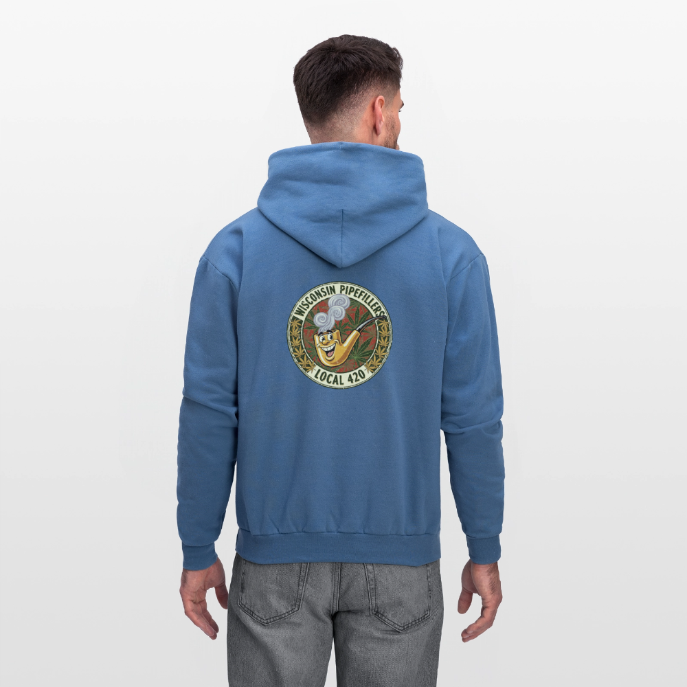 WISCONSIN PIPEFILLERS LOCL 420 F/B DESIGN Men's Hoodie - denim blue