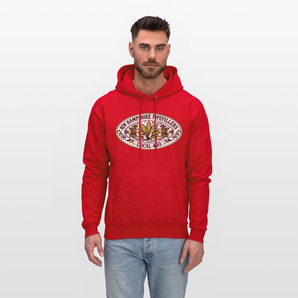 NEW HAMPSHIRE PIPEFILLERS LOCAL 420 Men's Hoodie - red